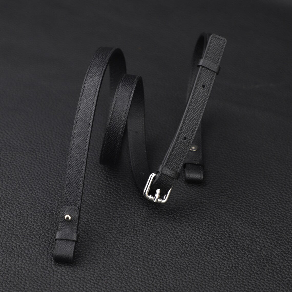 Hermès Style Epsom Leather Adjustable Bandoulière (15mm Ultra-Slim): Compatible Crossbody Strap for Mini Bags & Pochette