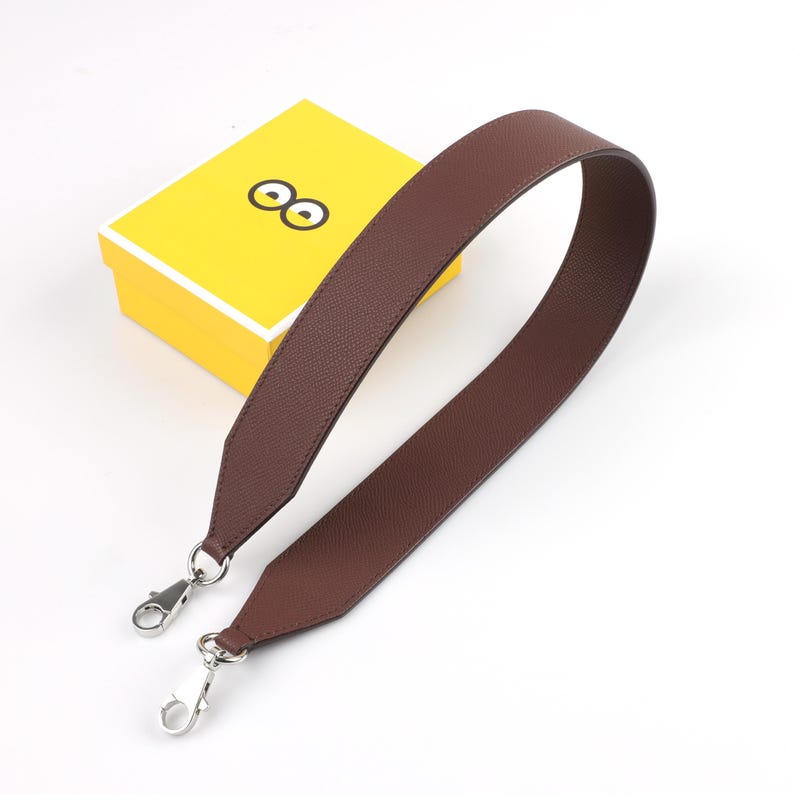 Artisanal Epsom Leather Bandoulière (40mm Wide): Hand-Stitched Shoulder Strap Compatible with Birkin & Travel Bags