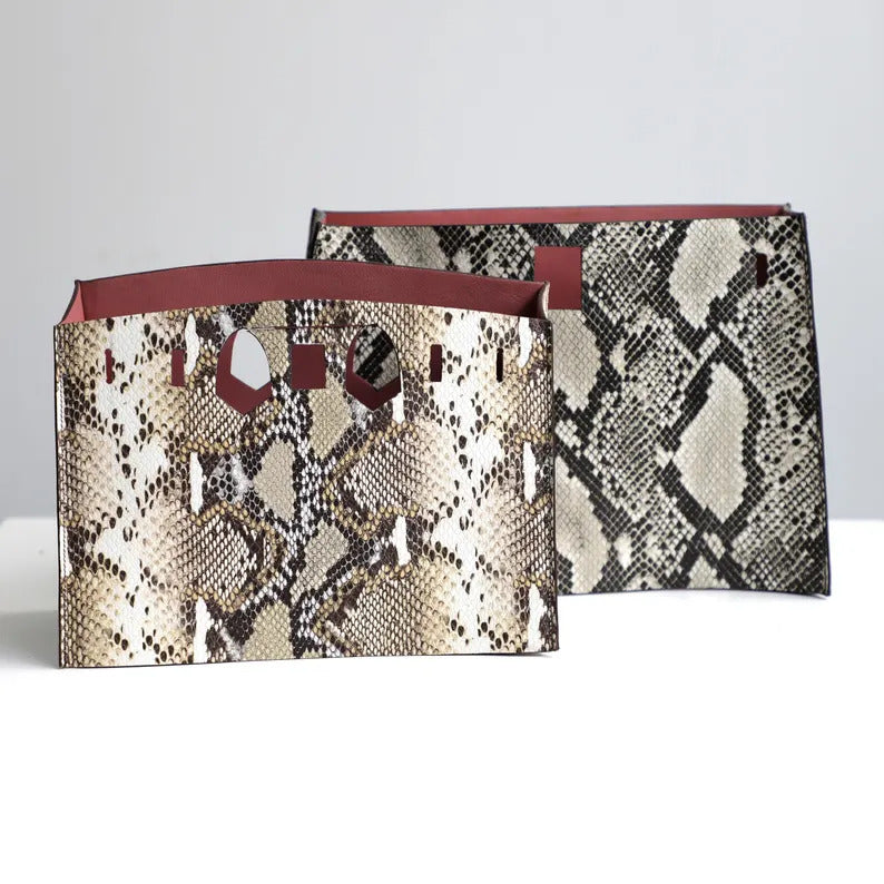 Embossed Leather Kelly Cover: Customizable Crocodile, Python, Ostrich Textures
