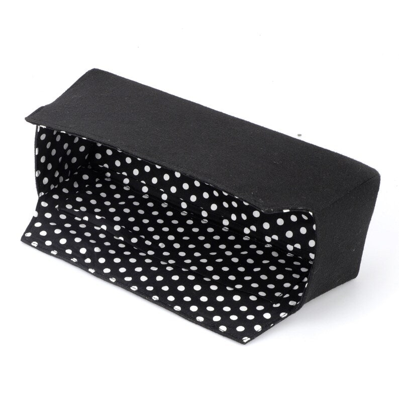 Felt Bag Organizer: Polka Dot Cotton Liner, Bolide Bag Insert