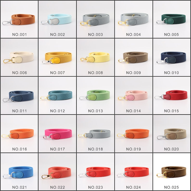 Gold Canvas Bag Strap (25mm) - Fits Evelyne TPM, Picotin, Mini Kelly II