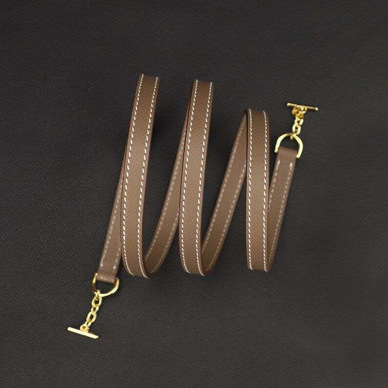 Custom Leather Shoulder Strap: Epsom, Evercolor, Togo, Swift Leather