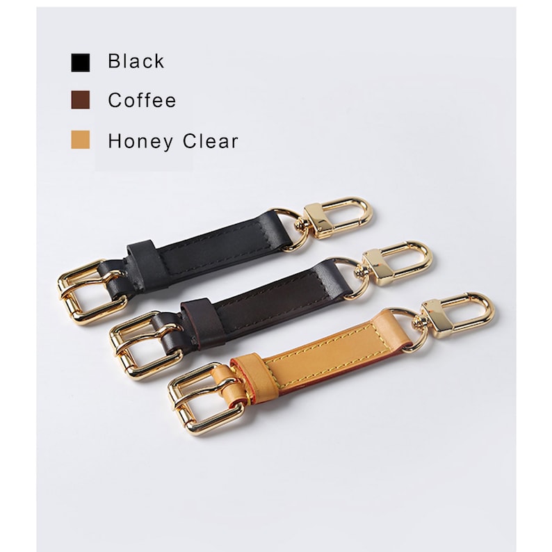 Leather Purse Strap Extender: Cow Leather Handbag Handle, Adjustable Buckle