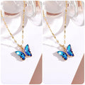 Love & Freedom Crystal Butterfly Necklace