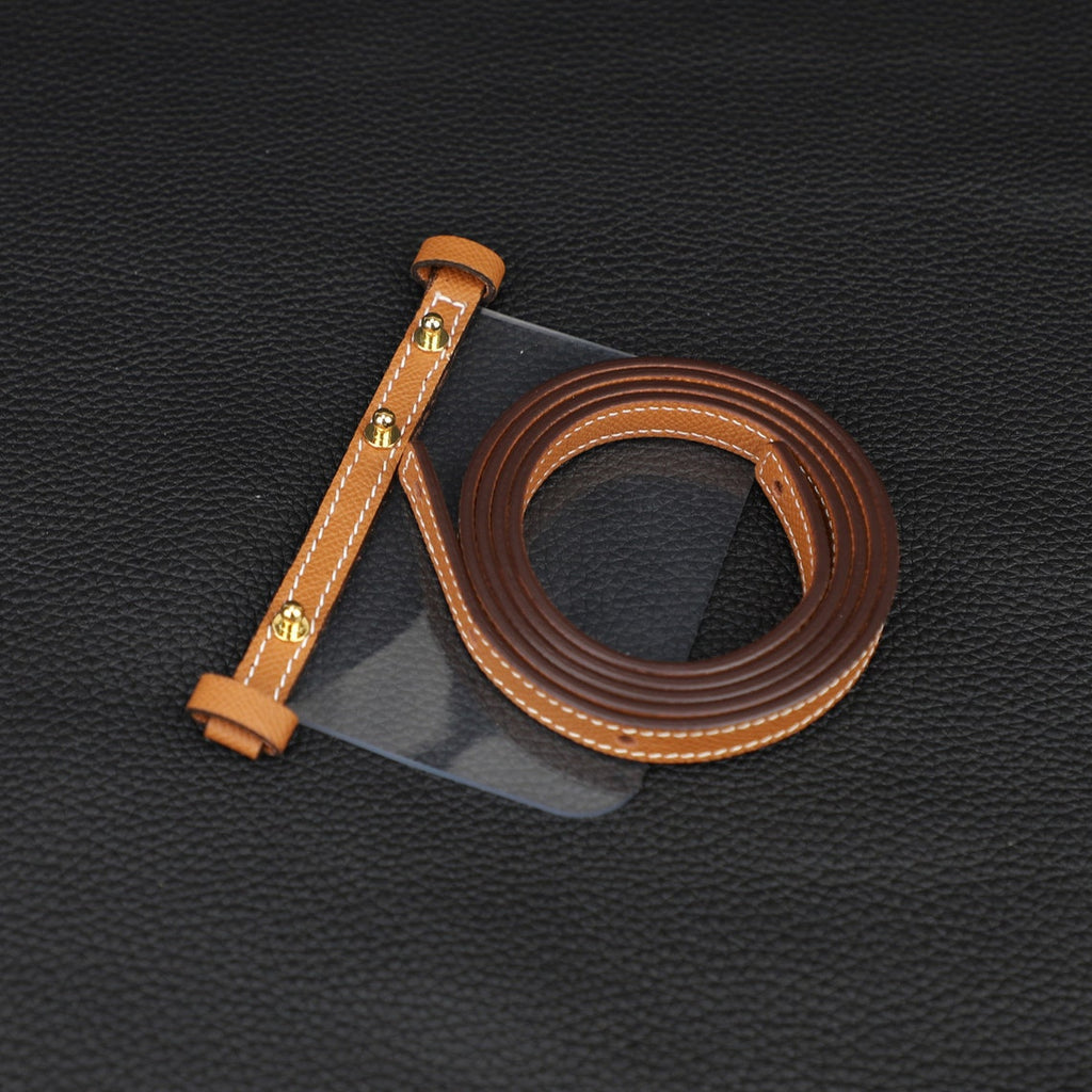 Epsom Leather Wallet Strap with Clear Silicone Insert