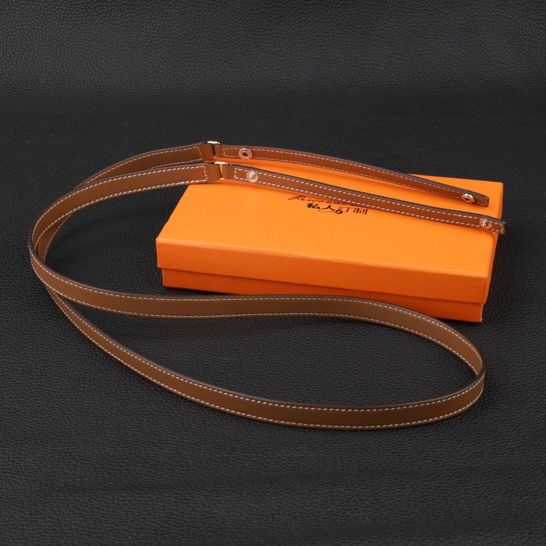 Luxury Swift Leather Bandoulière (15mm Slim): Compatible Crossbody Strap Replacement for Triomphe & Small Designer Bags