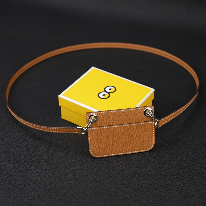 Epsom Leather Wallet Insert with Strap for Constance Slim Wallet