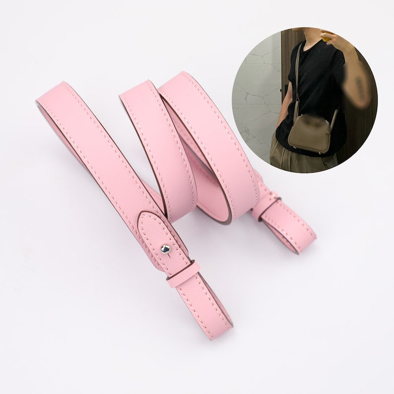 Hermès Style Swift Leather Bandoulière (20mm Slim): Compatible Crossbody/Shoulder Strap for Picotin, Evelyn & Lindy Bags