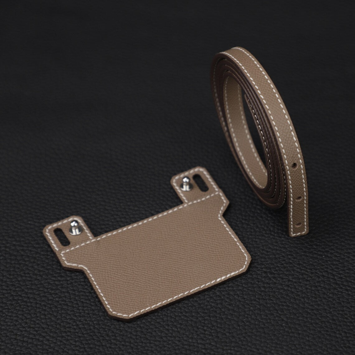 Epsom Leather Shoulder Strap: 12mm Wallet Crossbody Strap