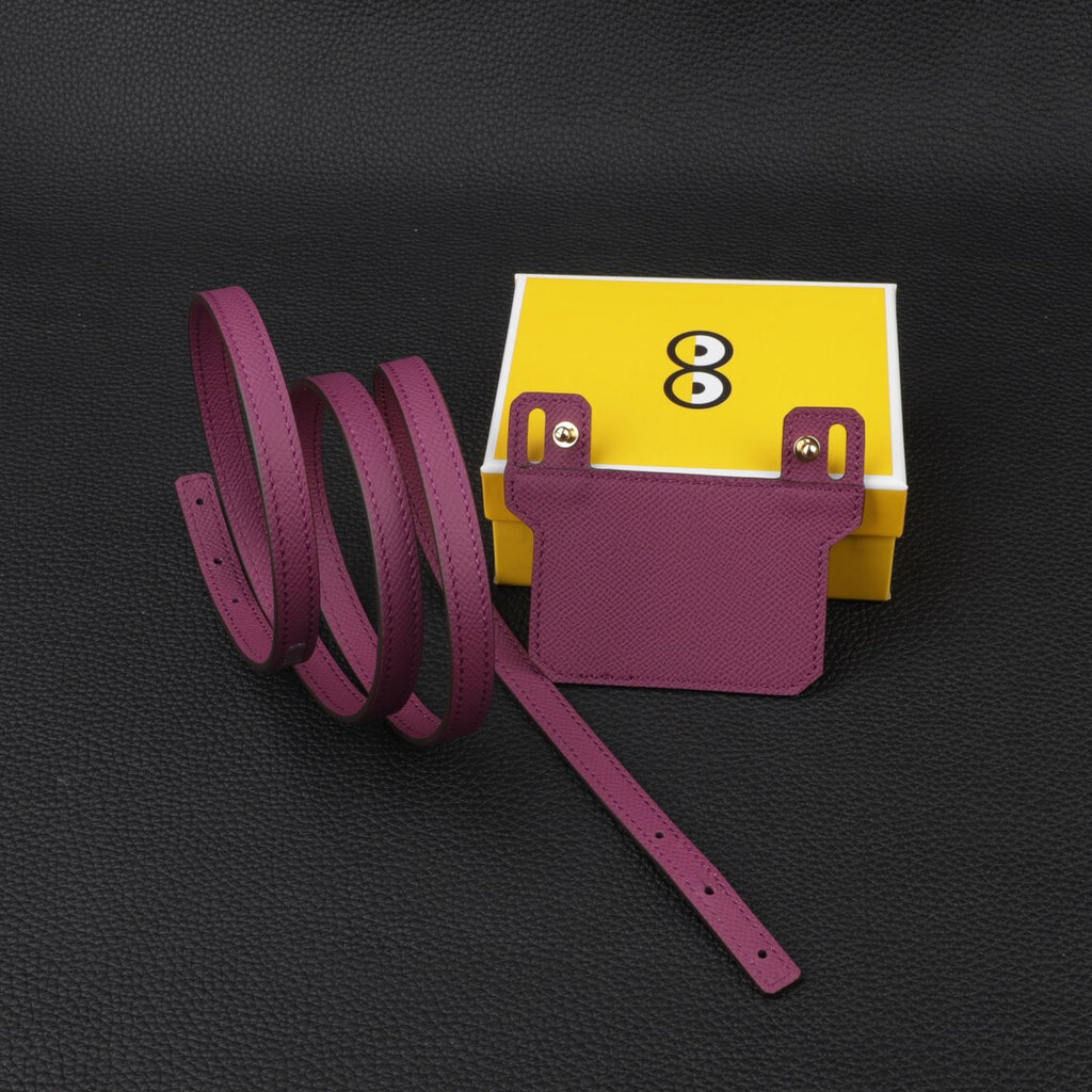 Epsom Leather Shoulder Strap: 12mm Wallet Crossbody Strap