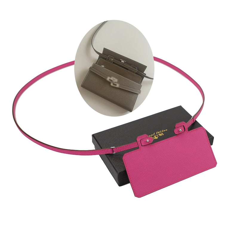 Epsom Leather Wallet Shoulder Strap: 10mm Purse To Go Strap