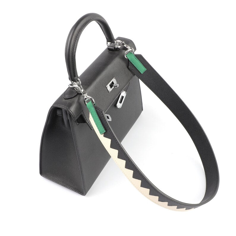 Artisanal Epsom Leather Bandoulière (30mm Wide): Hand-Stitched Color-Matched Shoulder Strap Upgrade