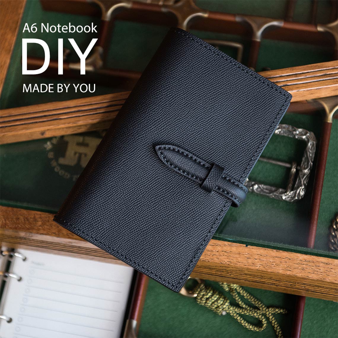 A6 Leather Notebook Cover | DIY Leather Notebook Cover Epsom Leather - Wirkin™
