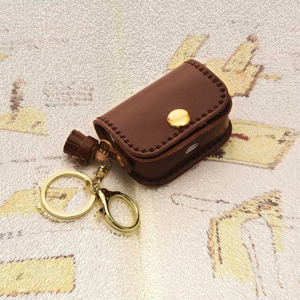 Button on Airpods Case | Small Leathercradts DIY Kits Made from Home Leather Project - Wirkin™