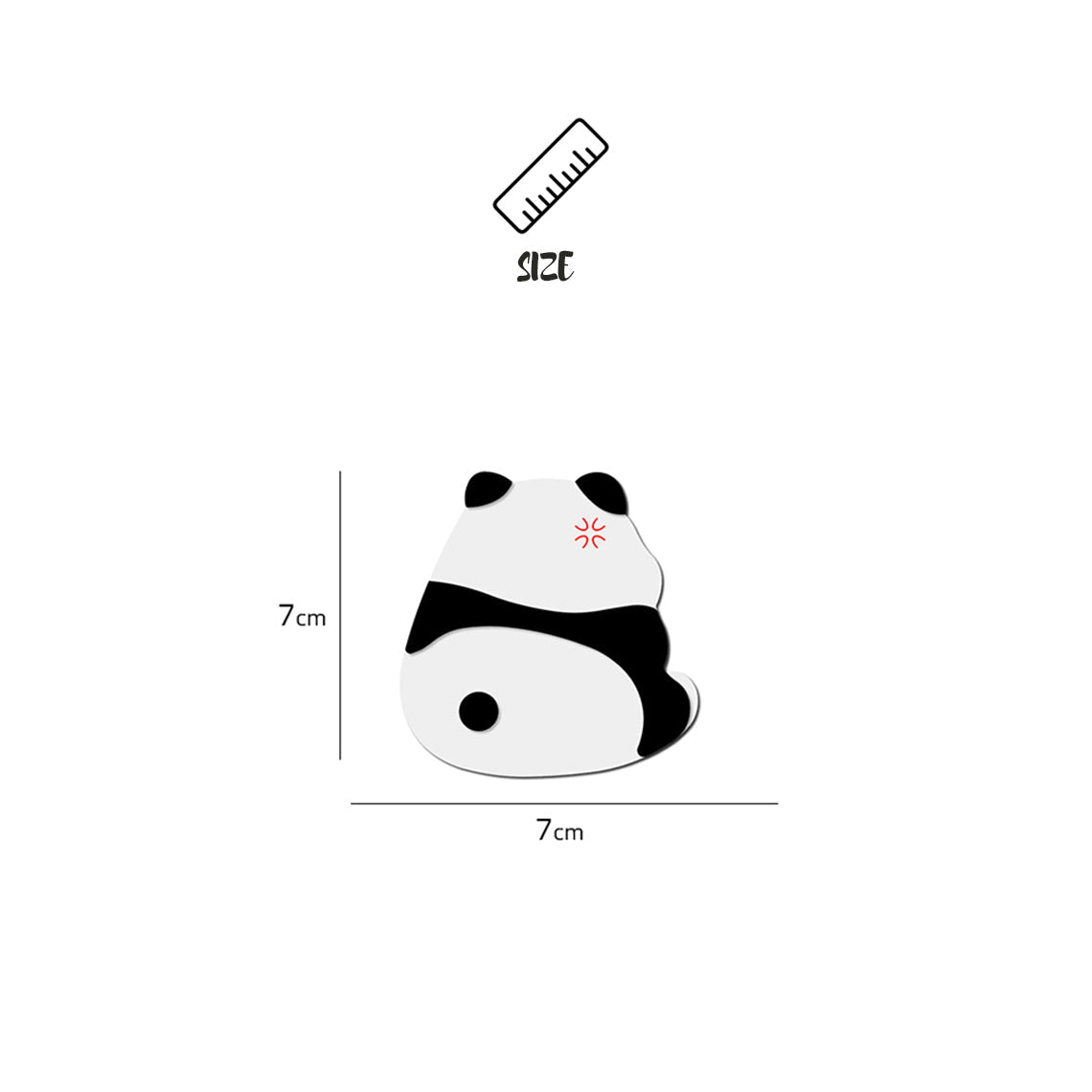 Wirkin® Sheep Leather Cute Angry Panda Charm DIY Kit