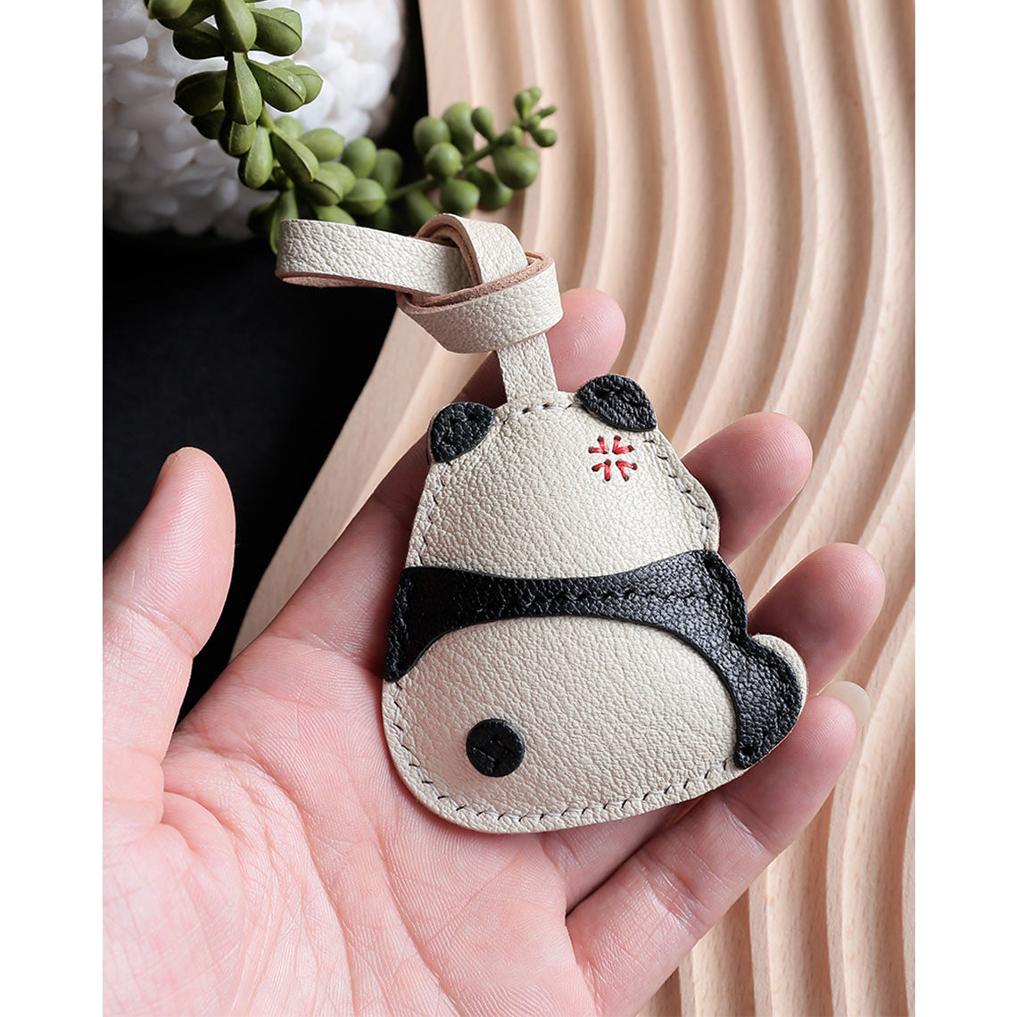 Wirkin® Sheep Leather Cute Angry Panda Charm DIY Kit