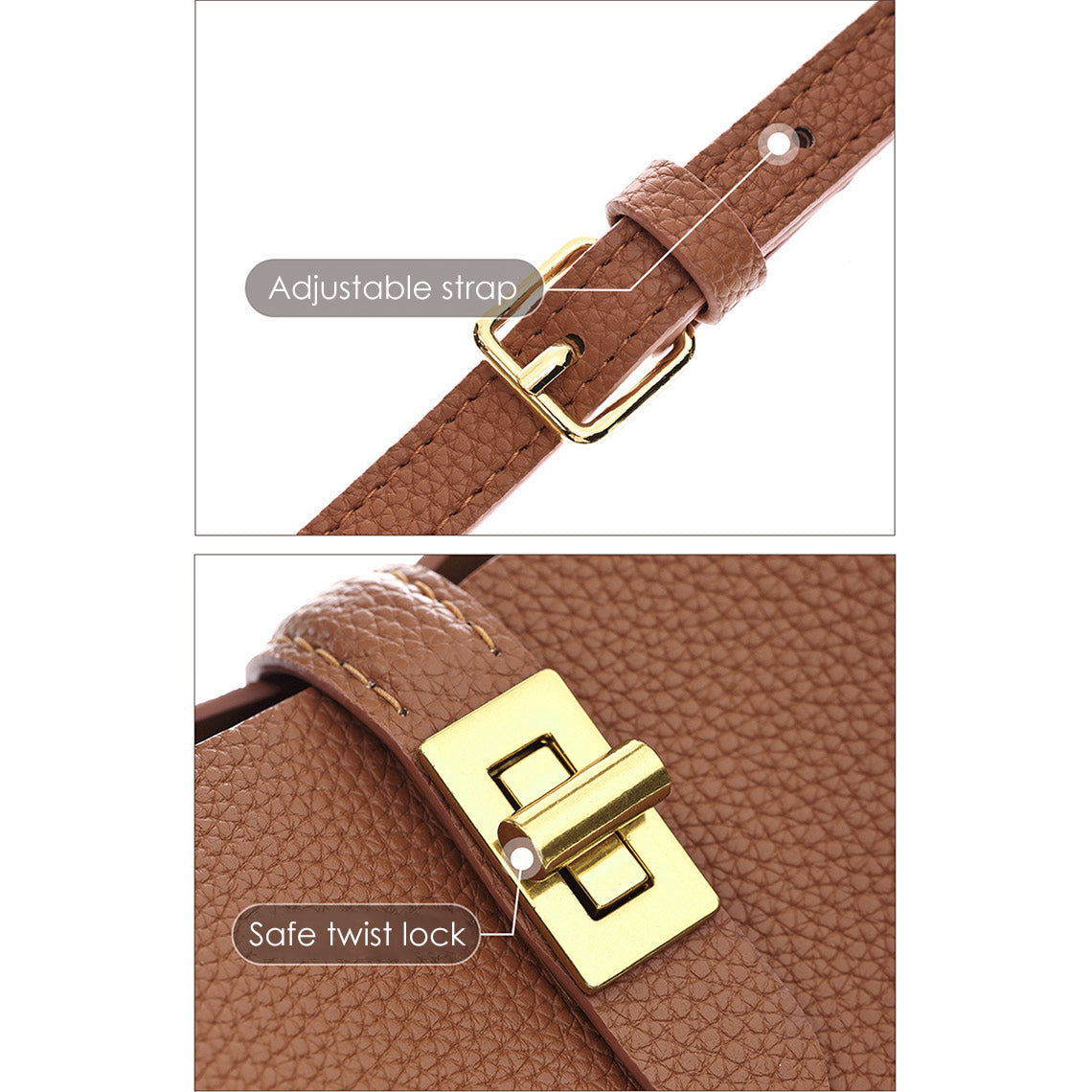 Wirkin® Leather Simple Bucket Crossbody Bag DIY Kit