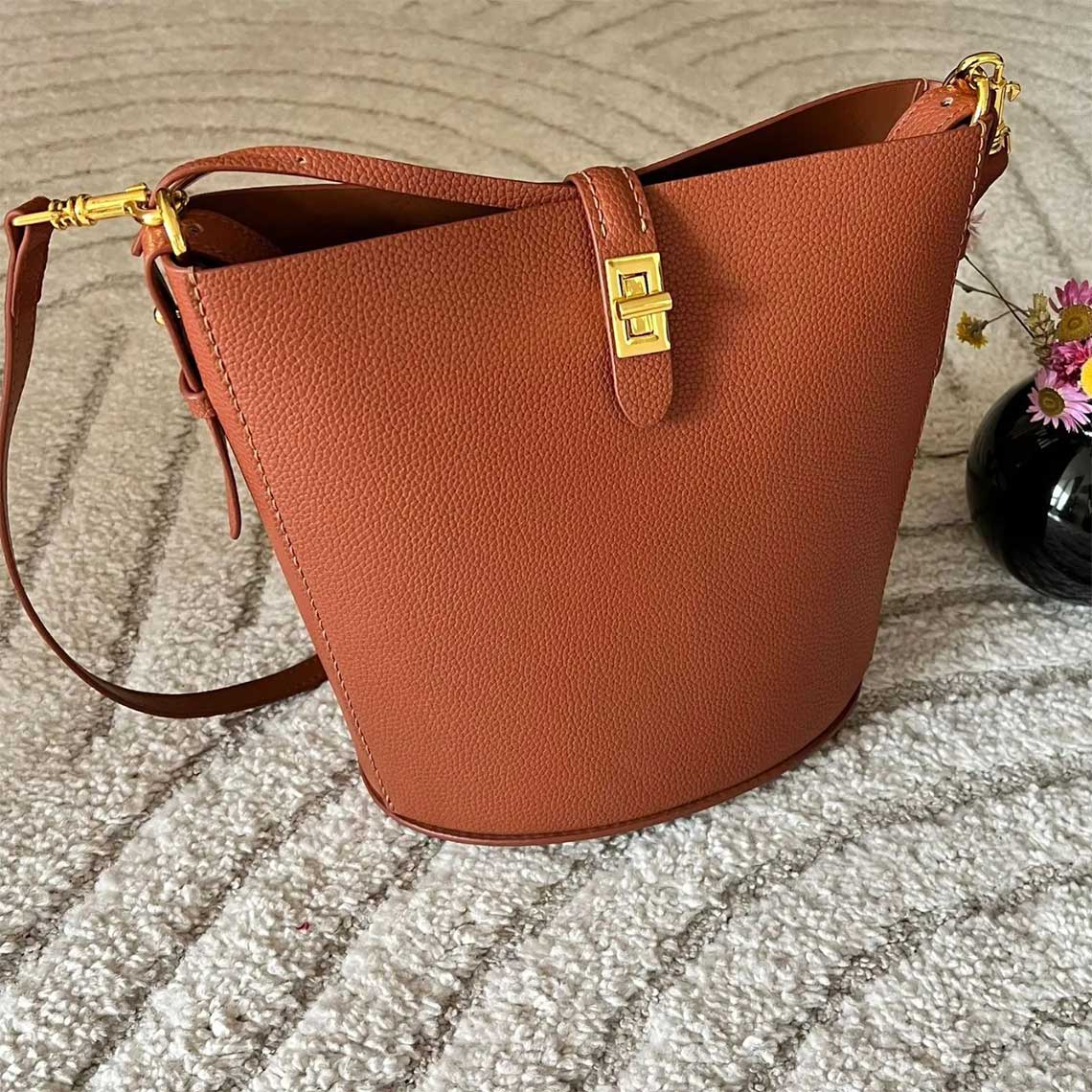 Wirkin® Leather Simple Bucket Crossbody Bag DIY Kit