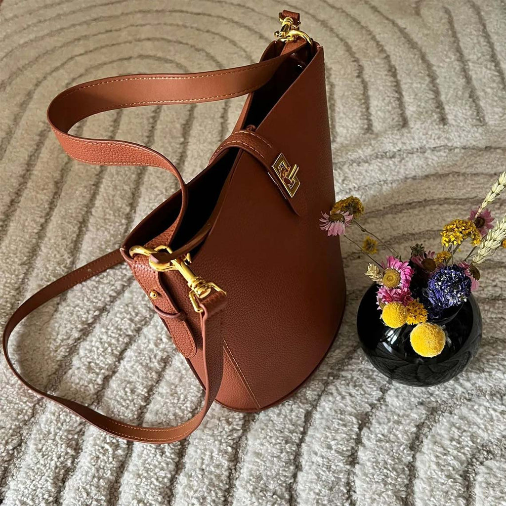 Wirkin® Leather Simple Bucket Crossbody Bag DIY Kit