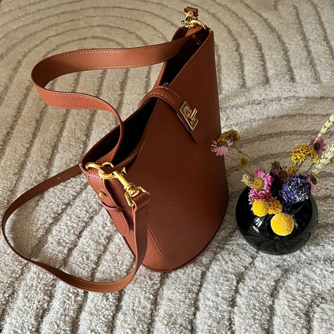 Wirkin® Leather Simple Bucket Crossbody Bag DIY Kit