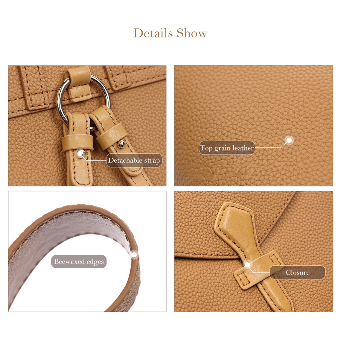 Wirkin® Top Grain Leather Women Tote Backpack DIY Kit