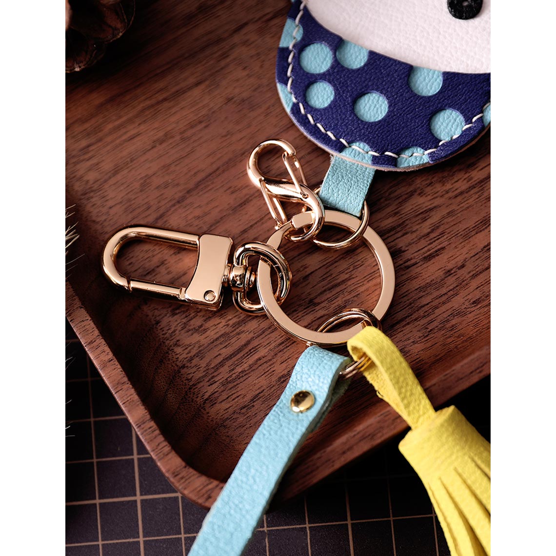 High quality Lambskin Keychain for Women | Lovely Leather Charm - Wirkin®