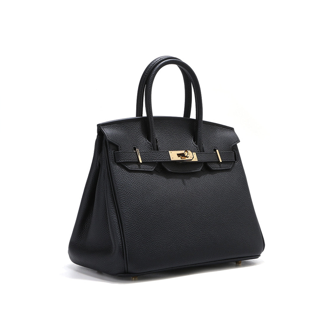Black Leather Handbag | Designer Luxury Bag - Wirkin