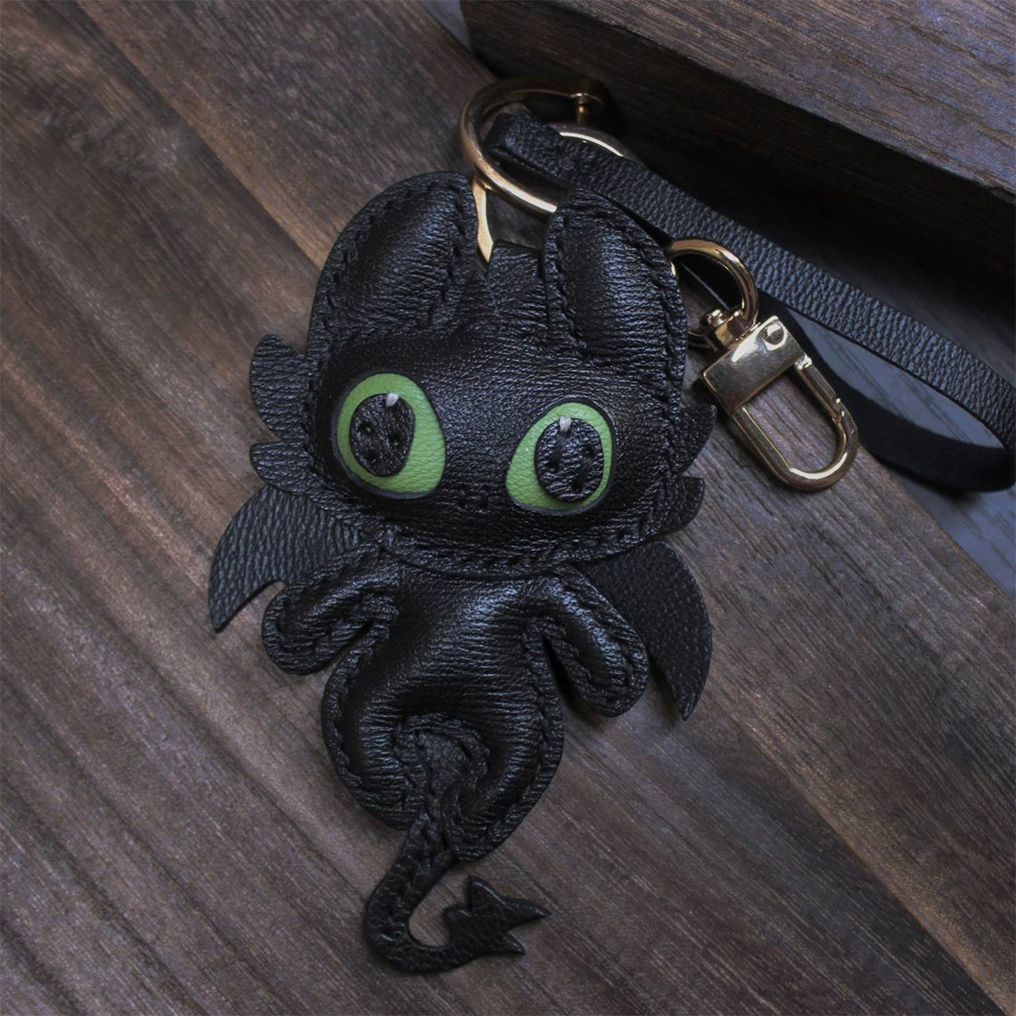 Wirkin® Sheep Leather Toothless Dragon Keychain DIY Kits
