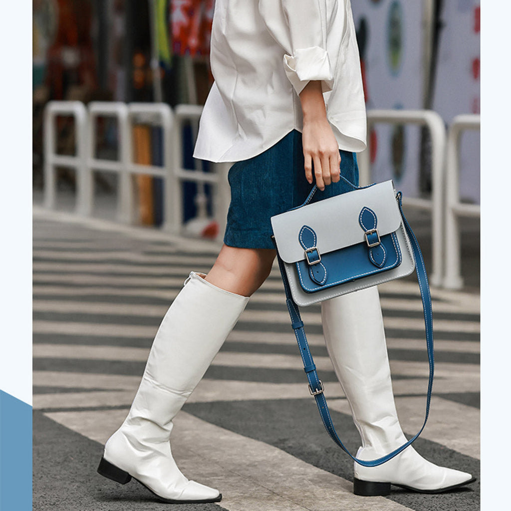Wirkin™ Lady DIY Cambridge Satchel Bag Mix Color Blue Set (Write & Deep Blue)