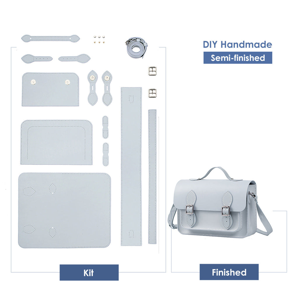 Wirkin™ handmade blue leather bag kit for cambridge satchel