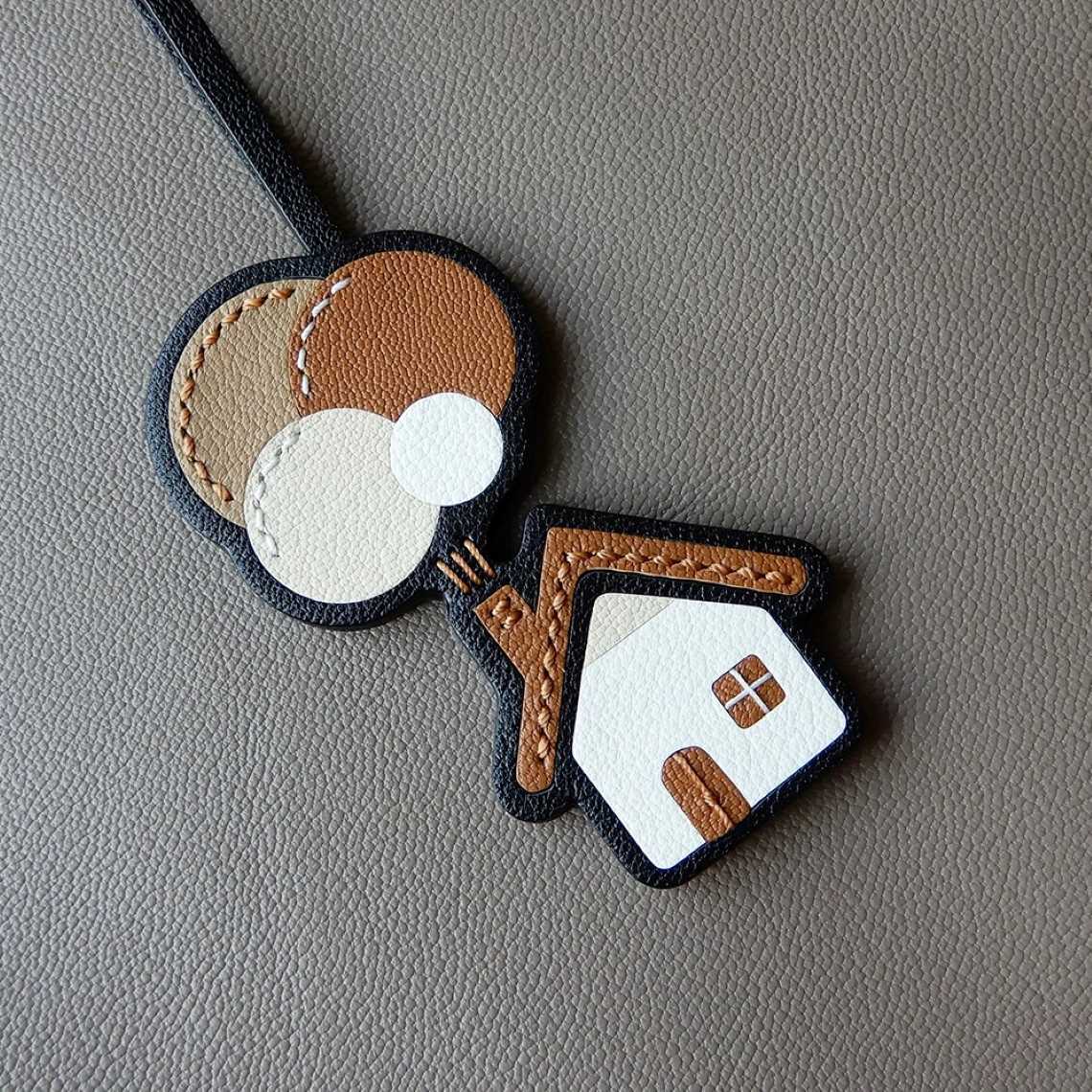 DIY Handmade Bag Charm | Sheep Leather House Charm Unique Gifts - Wirkin®