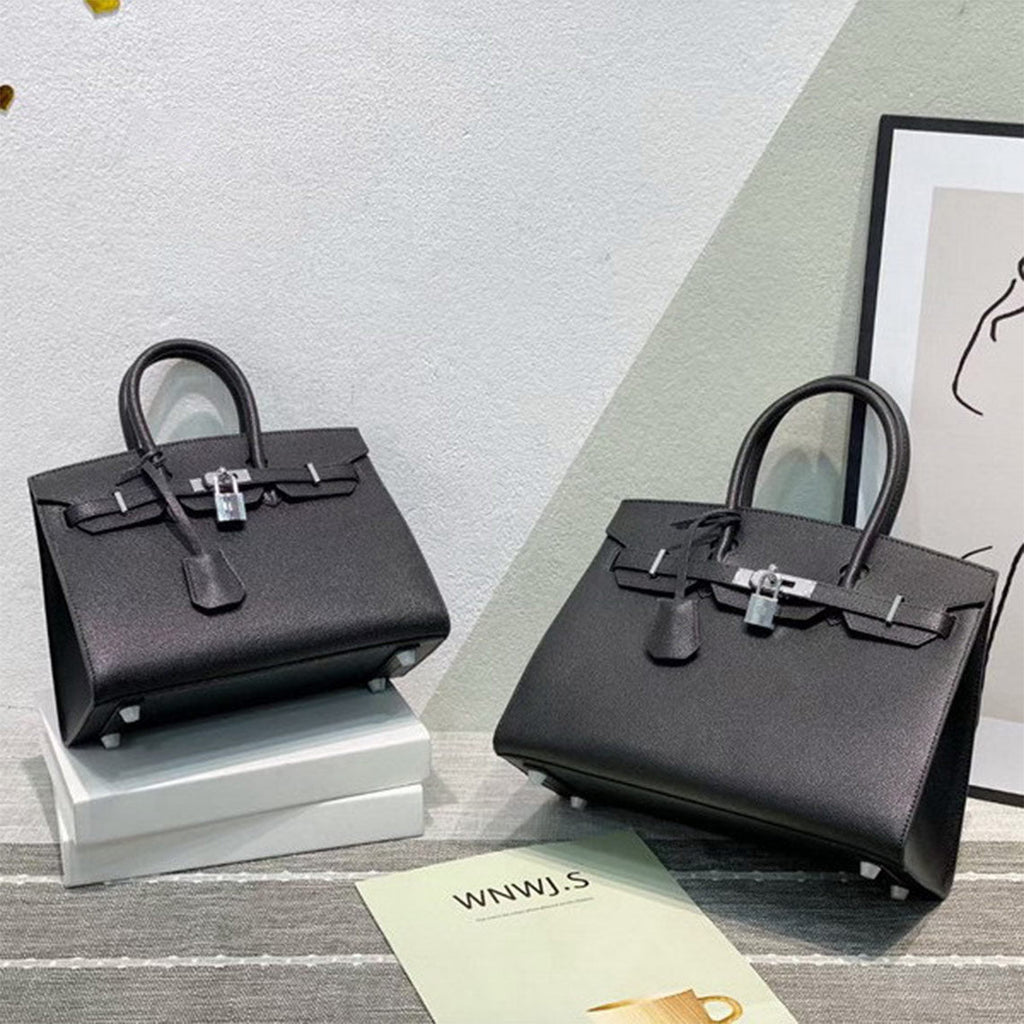 Iconic Black Sellier Birkin 25 & 30 | Classic Leather Handbags