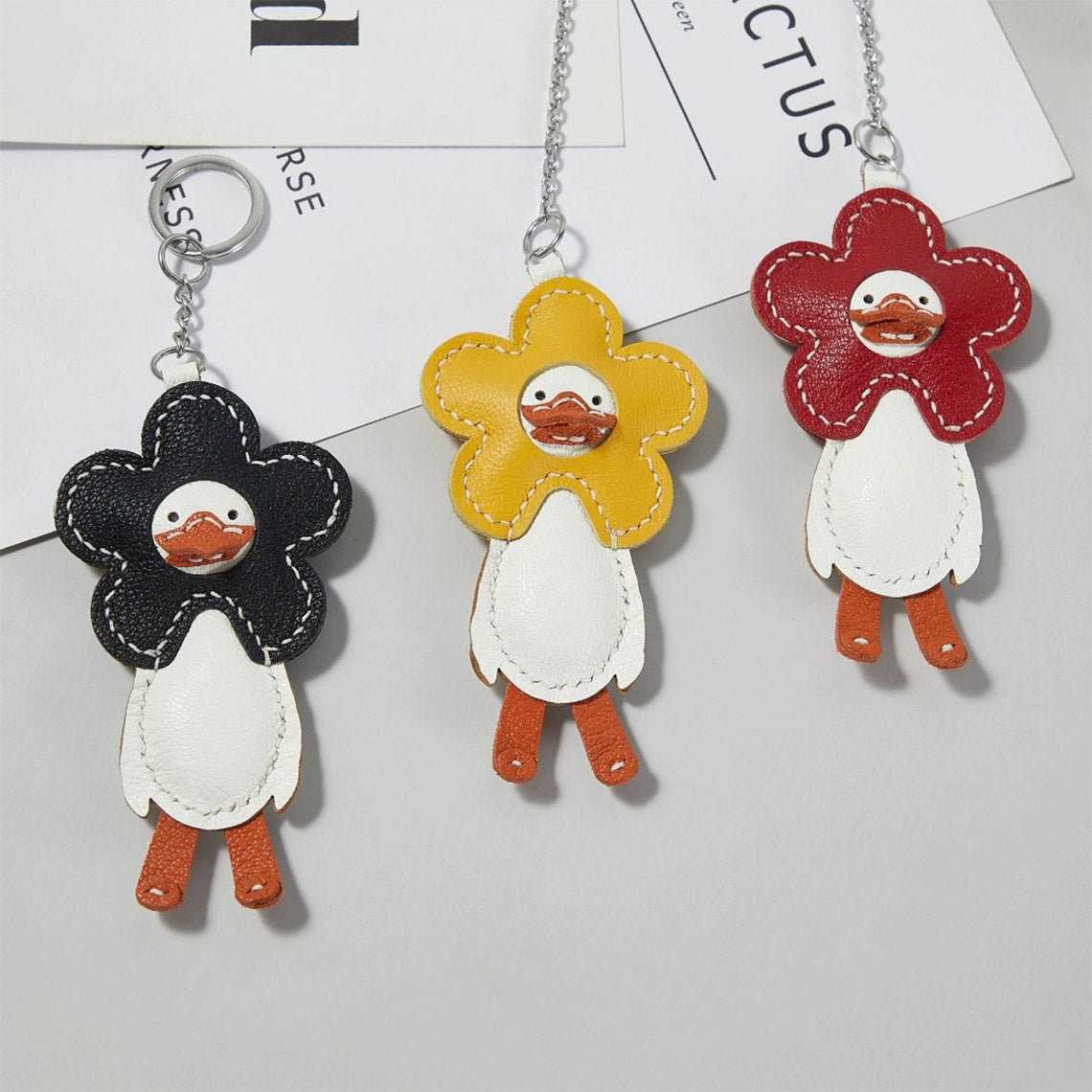 Wirkin® Sheep Leather Happy Duck Keychain DIY Kits