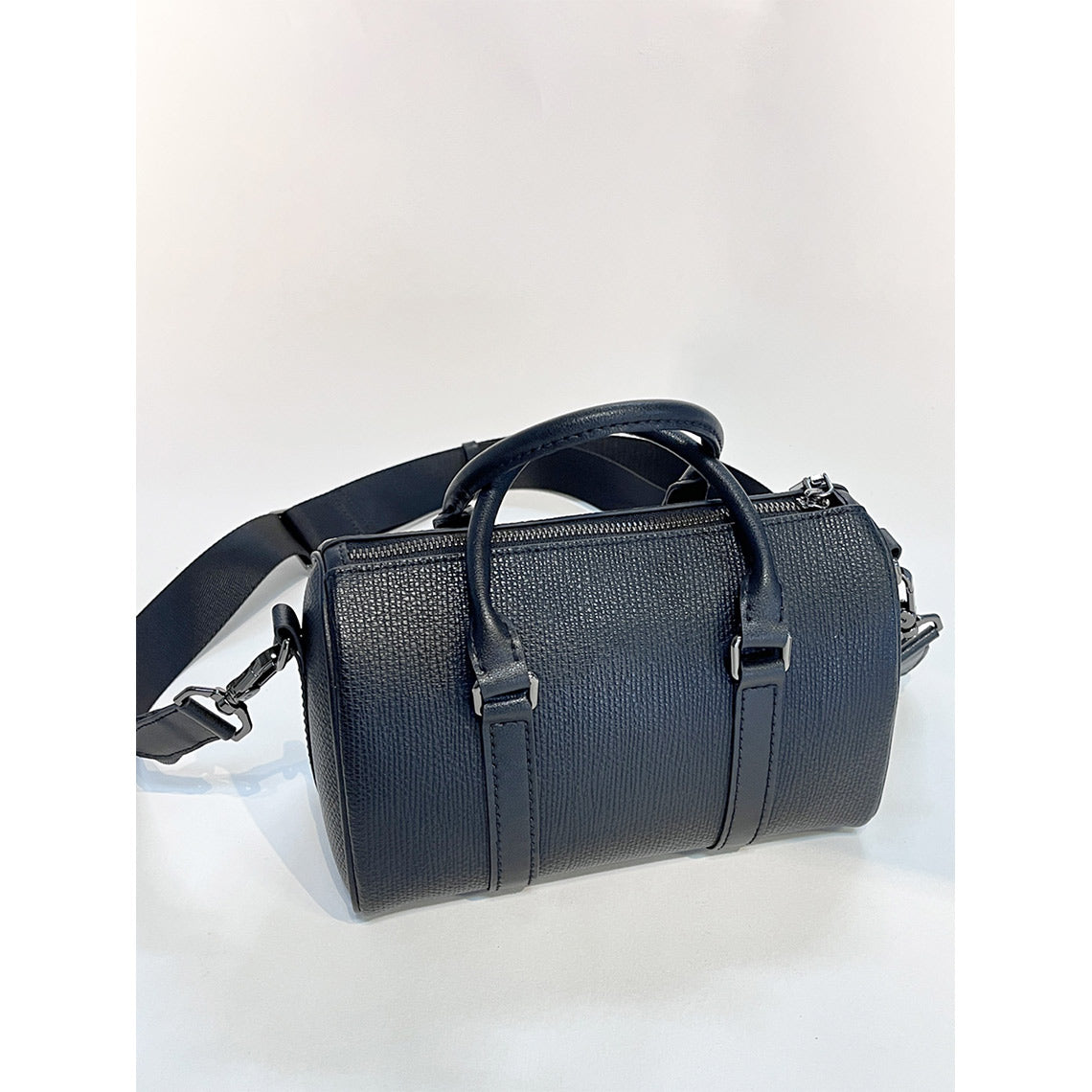 Black Leather Boston Bag Handmade Leather Crafts - Wirkin®