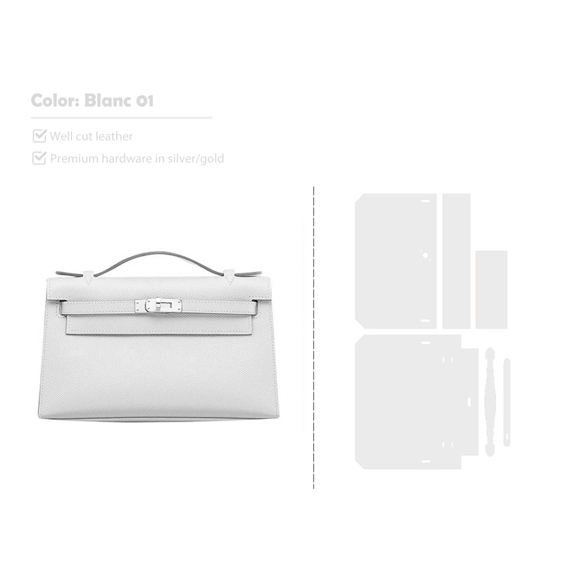 Wirkin® Full Grain Leather Inspired Kelli Clutch - Advanced DIY Kits