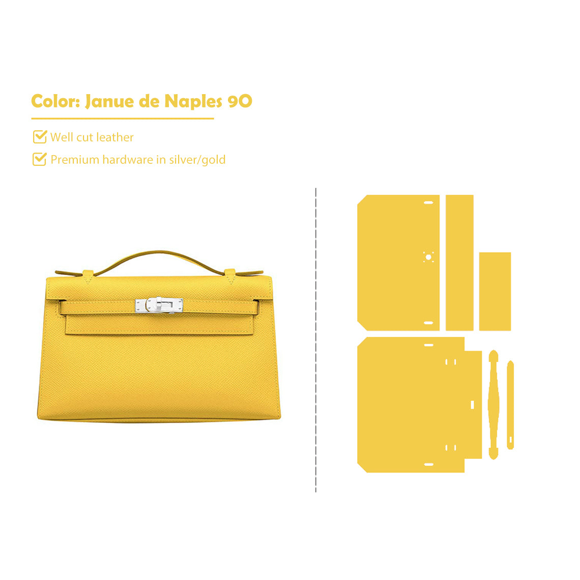Wirkin® Full Grain Leather Inspired Kelli Clutch - Advanced DIY Kits