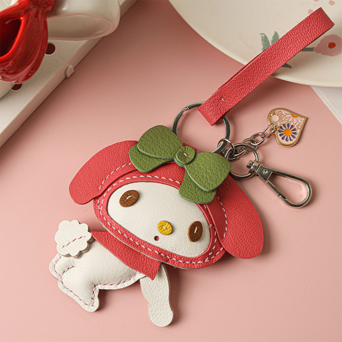 Cute Melody Design Leather Keychain | Make Your Own Purse Keychain at Home - Wirkin®