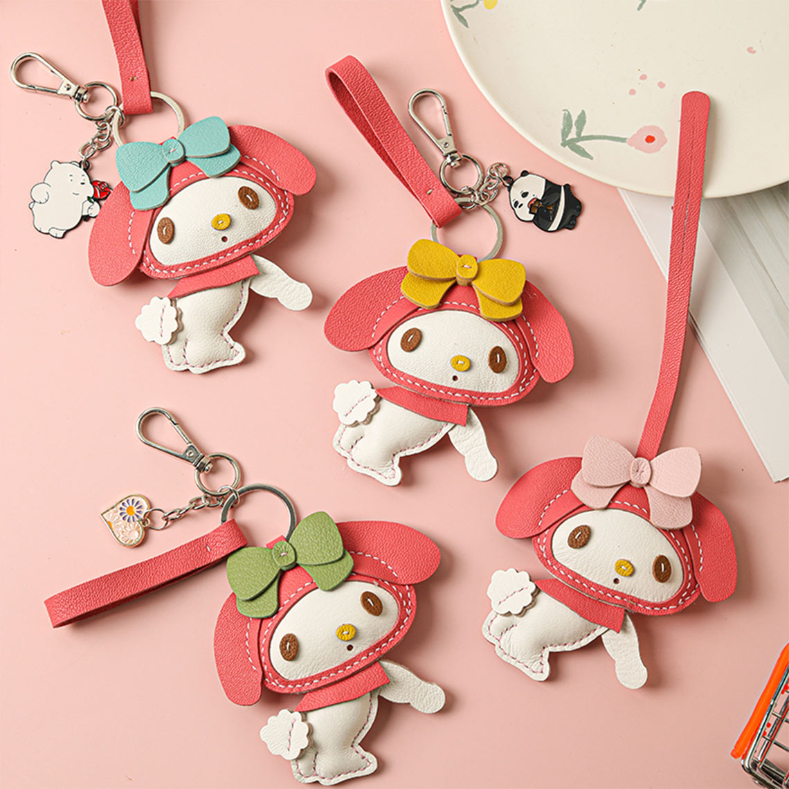 Cute Design Leather Keychain Charm for Girls | Handmade Crafts for Beginners - Wirkin®