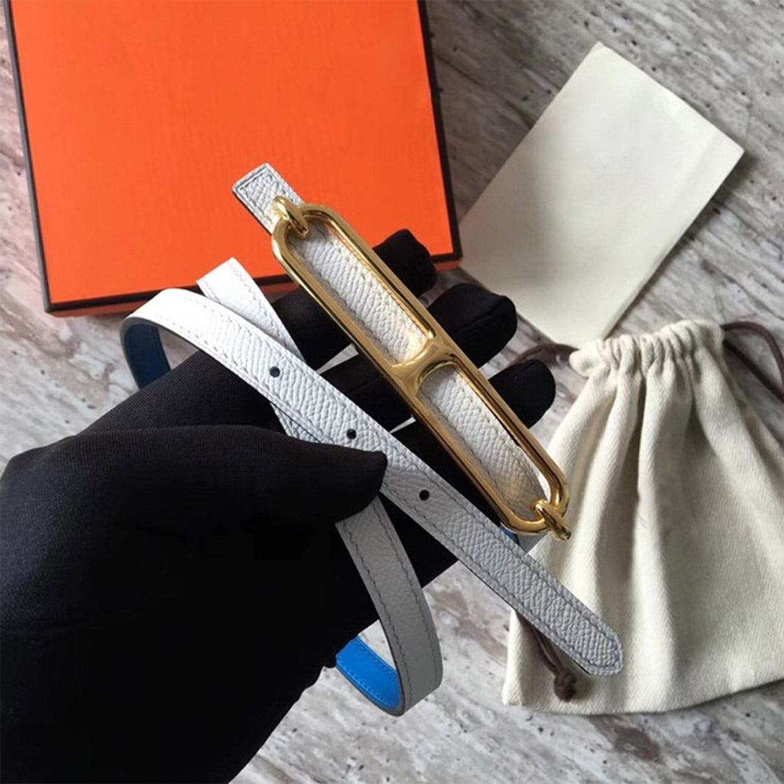 DIY White Roulis Slim Belt | Easy Leather Belt Making Kits - Wirkin®