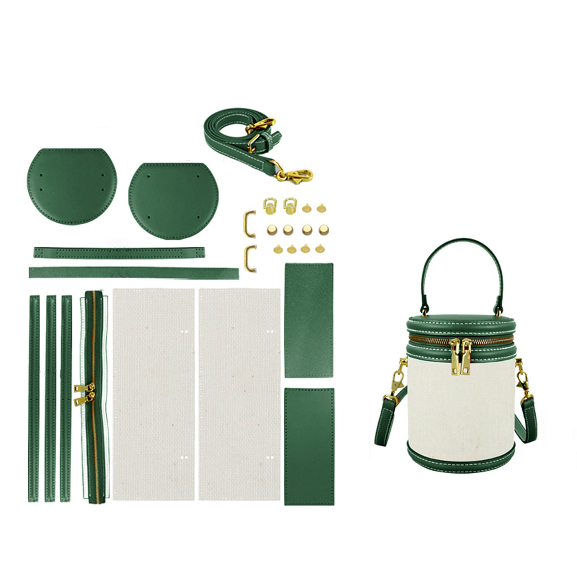 Wirkin® Leather Dustbag Recycle Round Bag DIY Kits