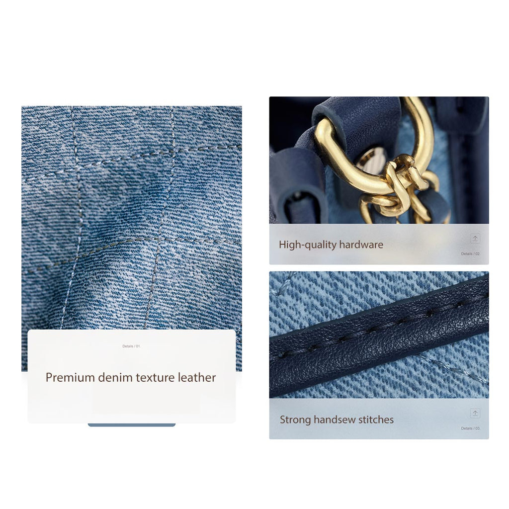 Wirkin® Leather Denim Style Chain Bag DIY Kit
