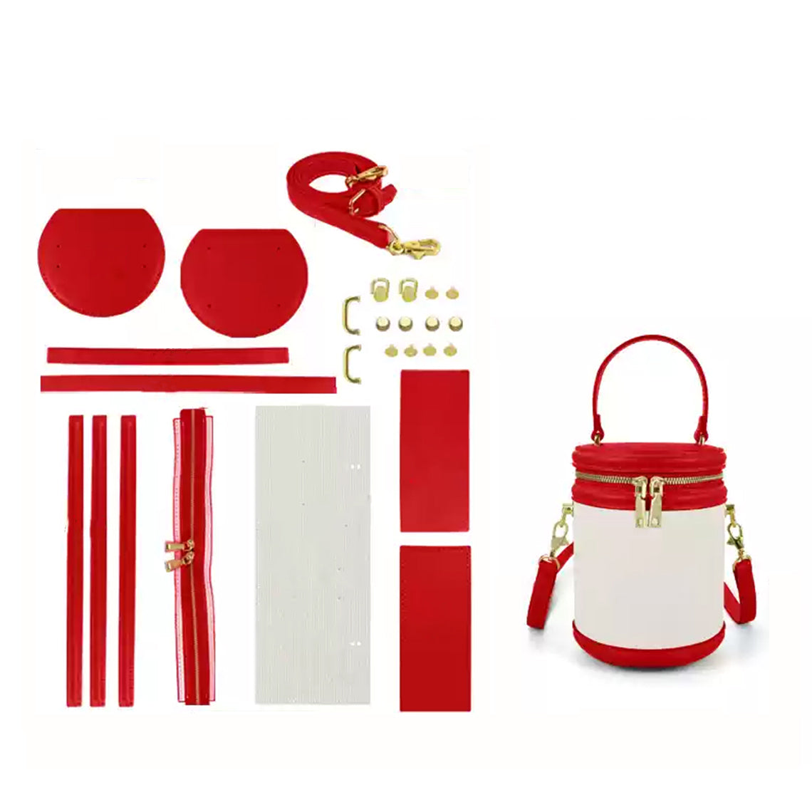 Wirkin® Leather Dustbag Recycle Round Bag DIY Kits