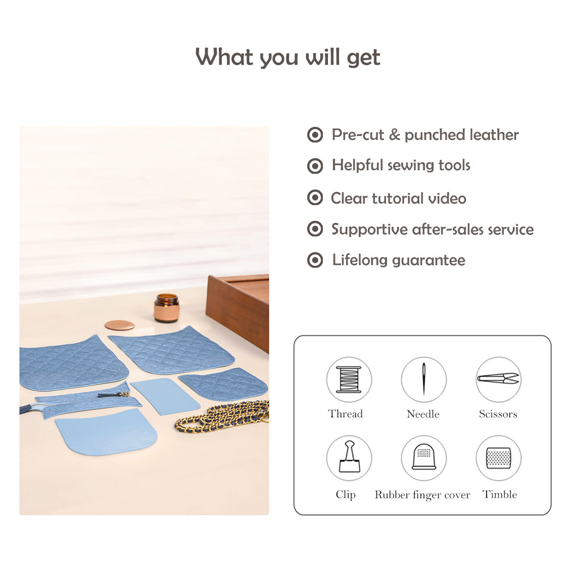 What's Included in Wirkin® Leather Bag Sewing Kit