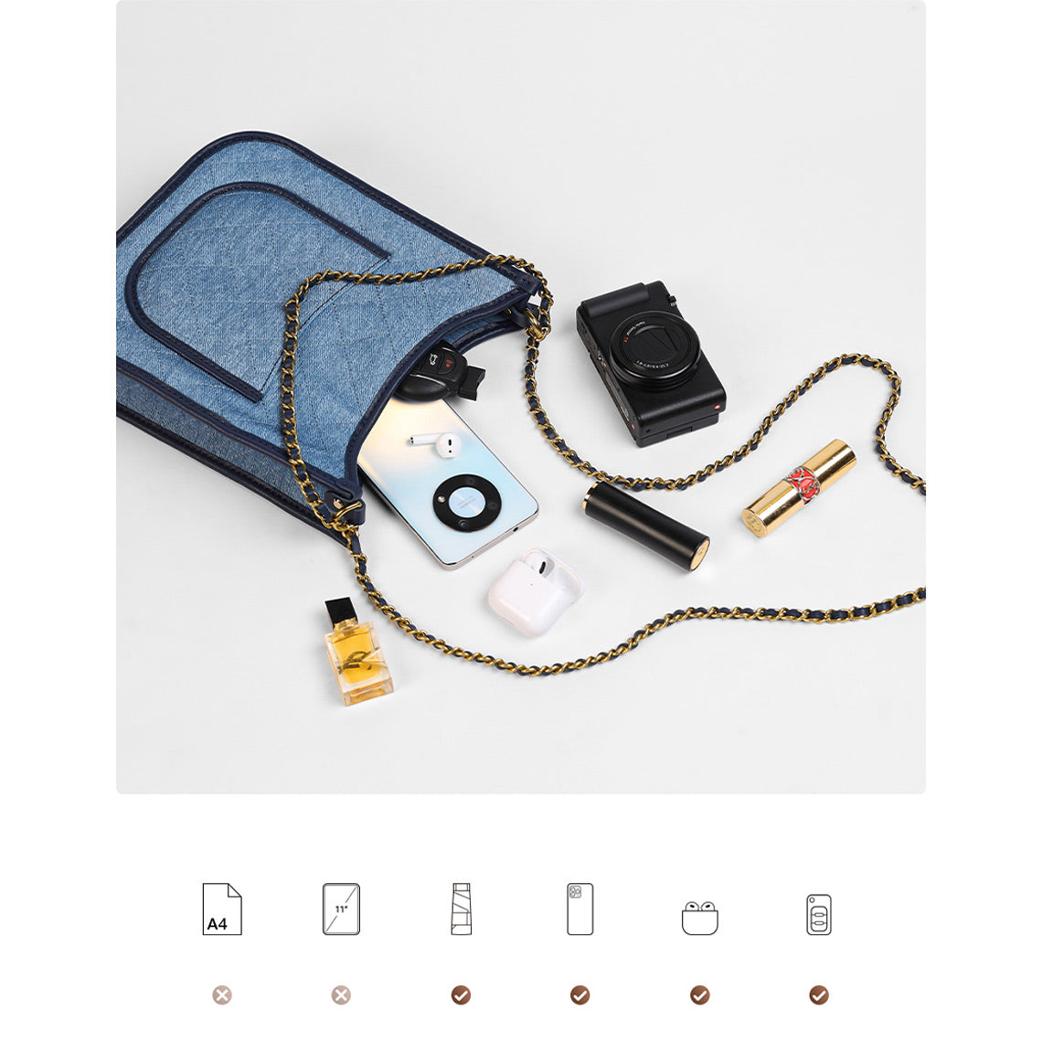 Wirkin® Leather Denim Style Chain Bag DIY Kit