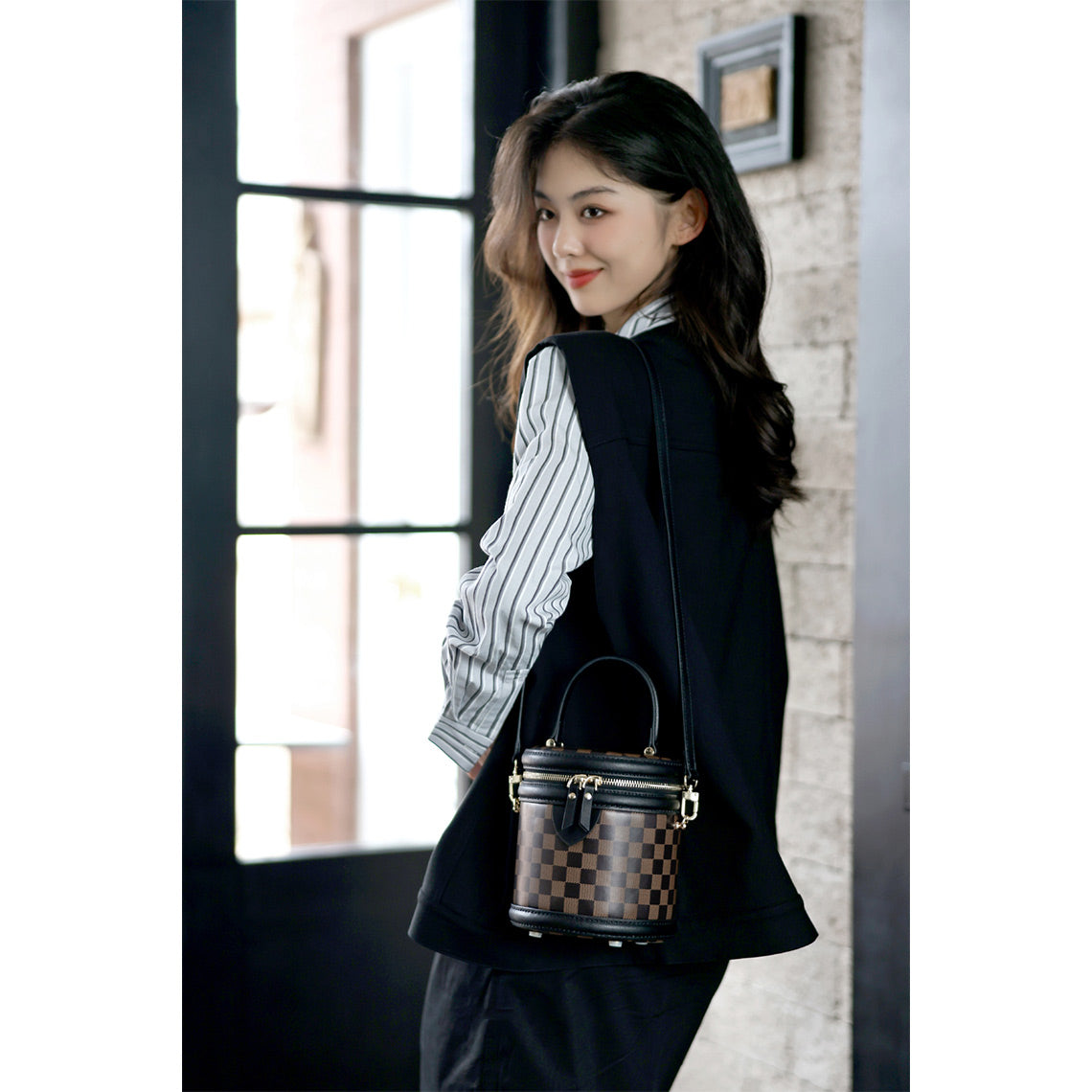 Wirkin® Top Grain Leather Checker Bucket Bag DIY Kits