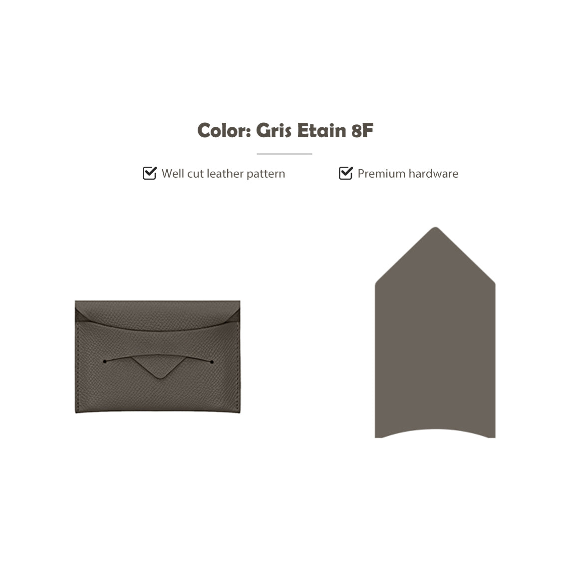 Wirkin® Full Grain Leather Classic Envelope Card Holder DIY Kits