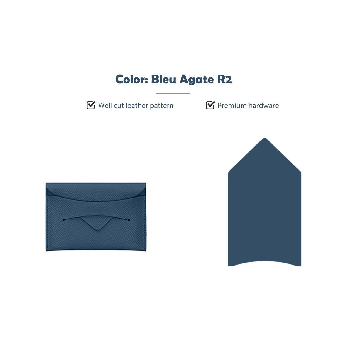 Wirkin® Full Grain Leather Classic Envelope Card Holder DIY Kits
