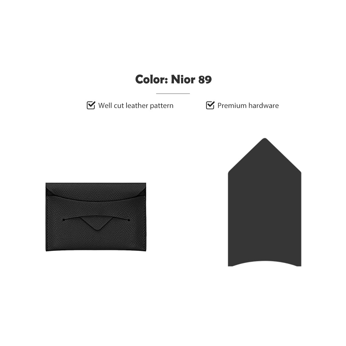Black Leather Card Holder DIY Kits | Beginner DIY Wallet Kits - Wirkin®