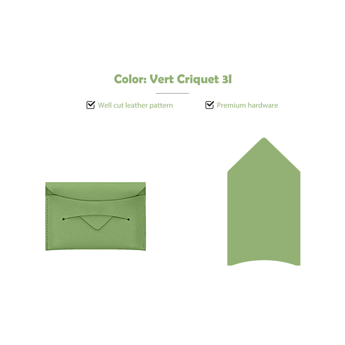 Green Leather Card Holder DIY Kits | Beginner DIY Wallet Kits - Wirkin®