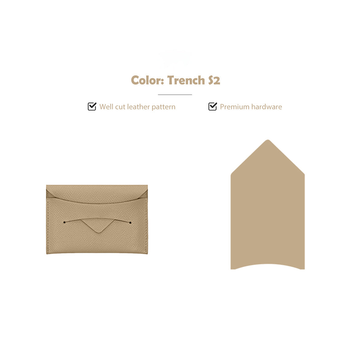 Wirkin® Full Grain Leather Classic Envelope Card Holder DIY Kits